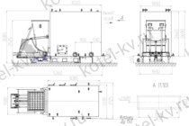 Чертеж котла КВм 2200 кВт с ТШПМ