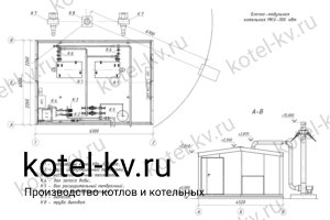 Модульная котельная МКУ 300 с 2 котлами 150 кВт 1 категории