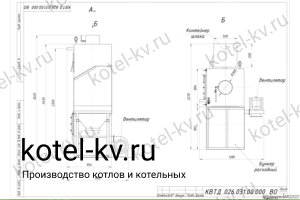 Пеллетный котел 300 кВт чертеж